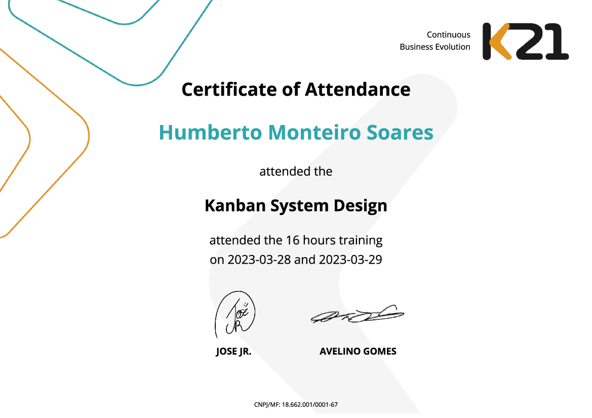 Certificado K21